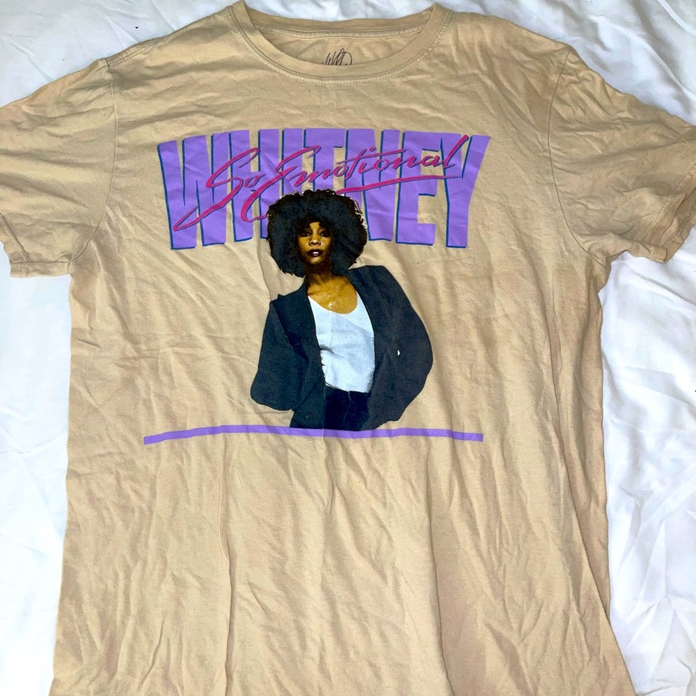 Tan Whitney Houston T-shirt